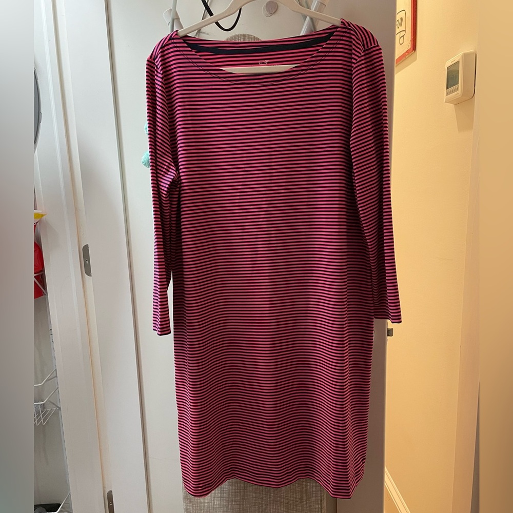 Vineyard Vines Sankaty Stripe Shift Dress Sz. XL